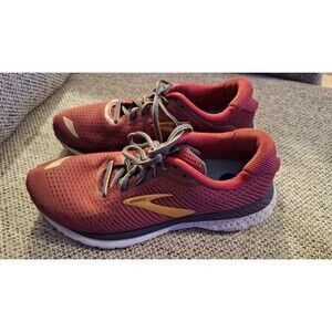 Brooks Women’s Adrenaline GTS 20 Red/Gold/Ebony Running Sneaker Shoe Size 8.5